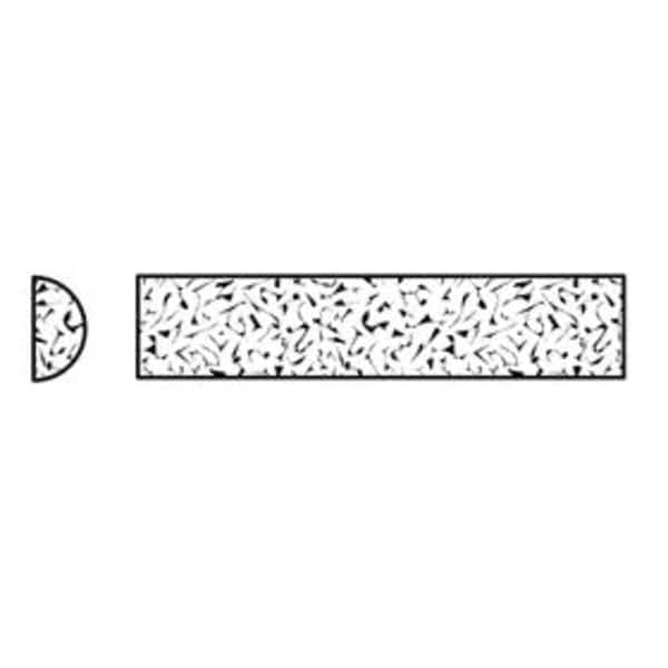 Norton Abrasives Sharping File, Half Rd, A/O, Org/Brn, Med 61463686400