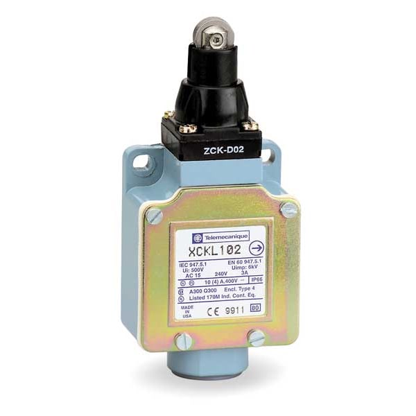 Telemecanique Sensors Xckl102h7 146 49 Limit Switch Plunger Roller 1nc 1no 10a 240v Ac Zoro Com