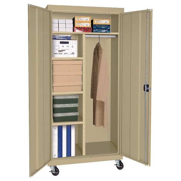 Sandusky Tacr462472 04 683 28 Mobile Combination Storage Cabinet Sand Zoro Com