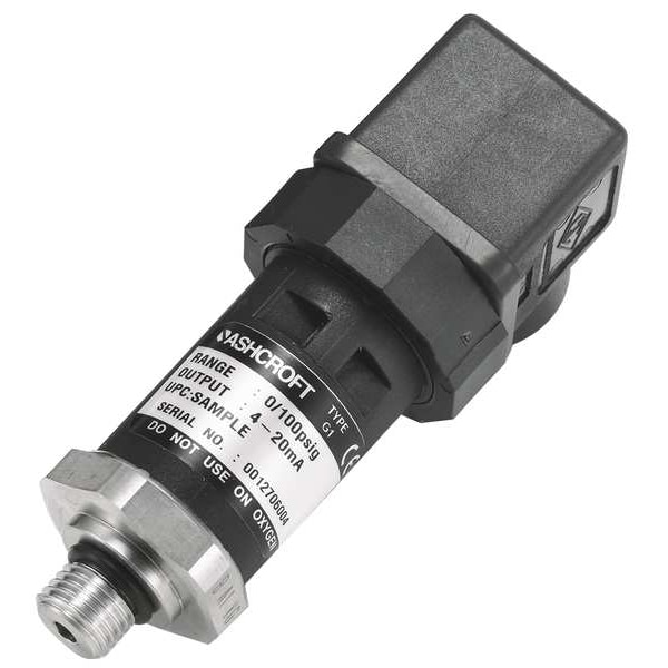 Ashcroft Pressure Transducer, Range 0 to 30 psi,  G17MEK42CD30#