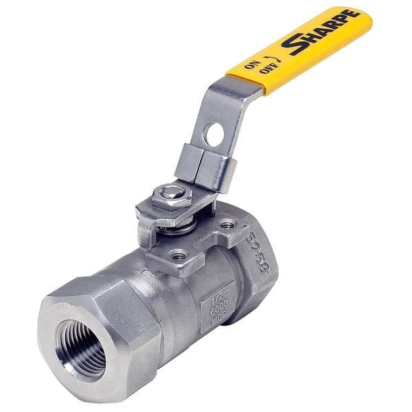 Zoro Select 1/2" FNPT Stainless Steel Ball Valve Inline SV50F767004