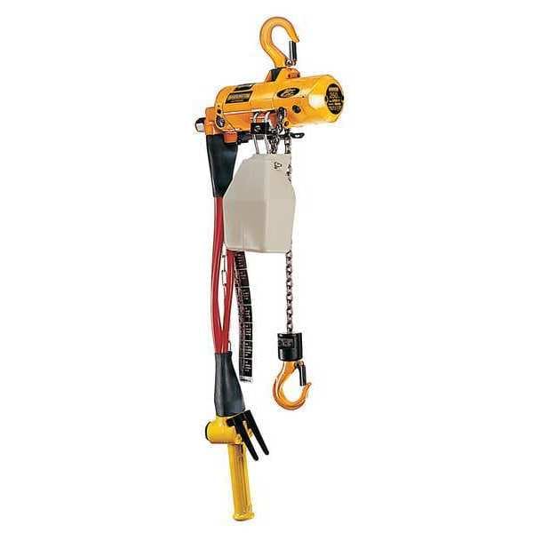 Harrington Air Chain Hoist, 250 lb. Cap., 10 ft. Lift AH250P10 Zoro