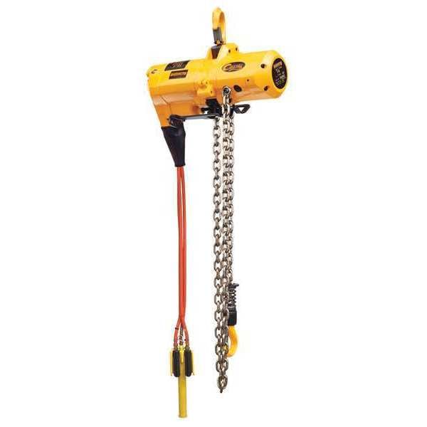 Harrington Air Chain Hoist, 500 lb. Cap., 10 ft. Lift TCS250P10 Zoro