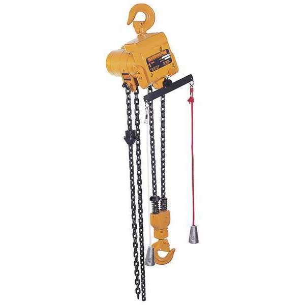 Harrington Air Chain Hoist, 1000 lb. Cap., 15 ft. Lft TCR500C15 Zoro