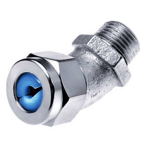 Hubbell Wiring Device-Kellems Cord Connector, 1/2 in., 45, Blue VHC1023ZP