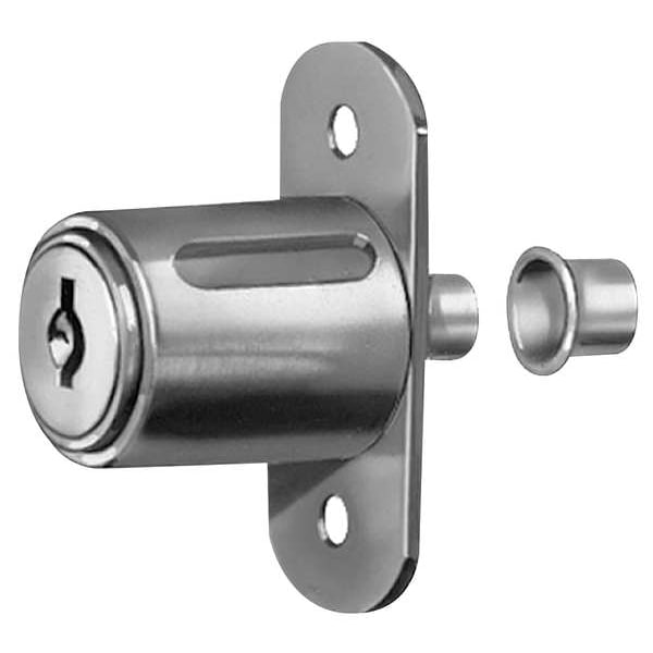 Compx National Sliding Door Lock, Nickel, Key Different C8043-KD-14A