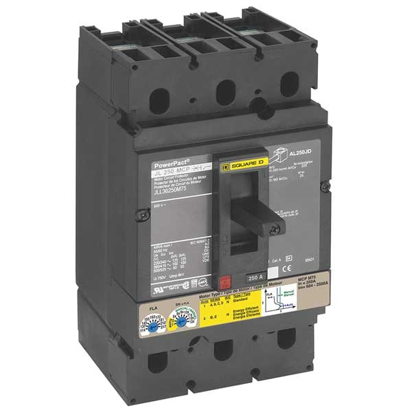 Square D Molded Case Circuit Breaker, JJ Series 250A, 3 Pole, 600V AC
