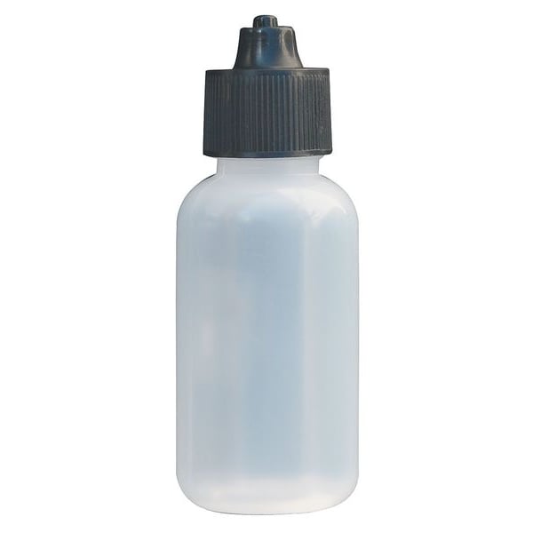 Zoro Select Bottle, - Length, Low Density Polyethylene 5 PK Translucent Body/Black Cap 5FVF1