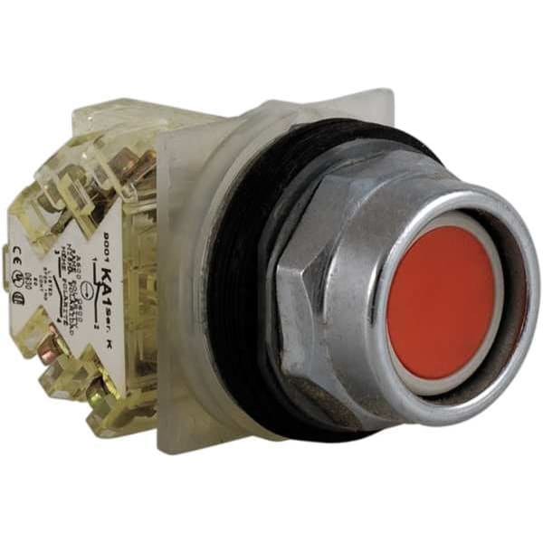 Schneider Electric Non-Illuminated Push Button, 30 mm, 1NO/1NC, Red 9001KR2RH13
