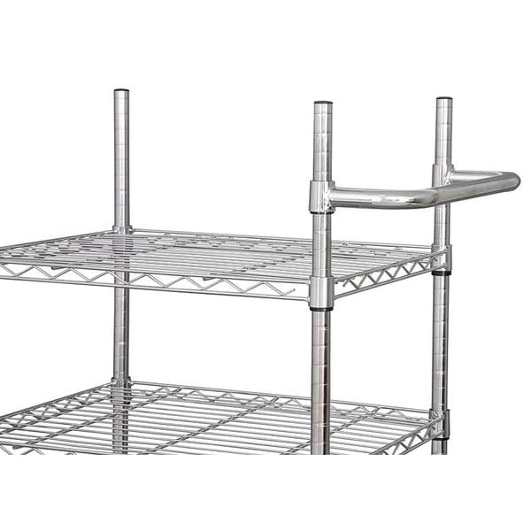 Zoro Select Shelf Push Handle, 18 in., Stainless Steel 5GRR5