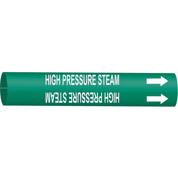 Brady Pipe Mrkr, High Pressure Steam, 8to9-7/8In, 4331-G 4331-G