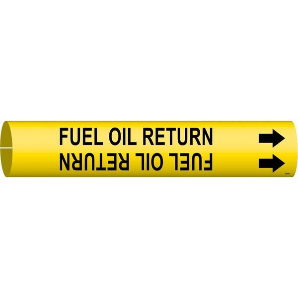 Brady Pipe Mrkr, Fuel Oil Return, 2-1/2to3-7/8In 4064-C