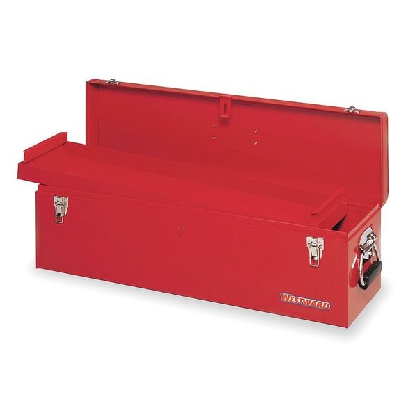 Westward WESTWARD Tool Box, Steel, Red, 30 in W x 8 in D x 9