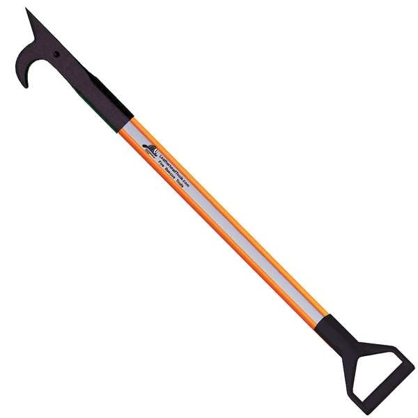 Leatherhead Tools American Hook, 3 ft. Dog Bone Pole, HiViz Orange, D-Handle DBO-3AH-D