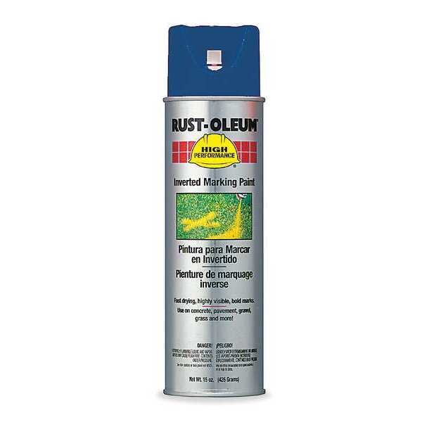 RustOleum Inverted Marking Paint, 15 oz., Caution Blue, Solvent Based