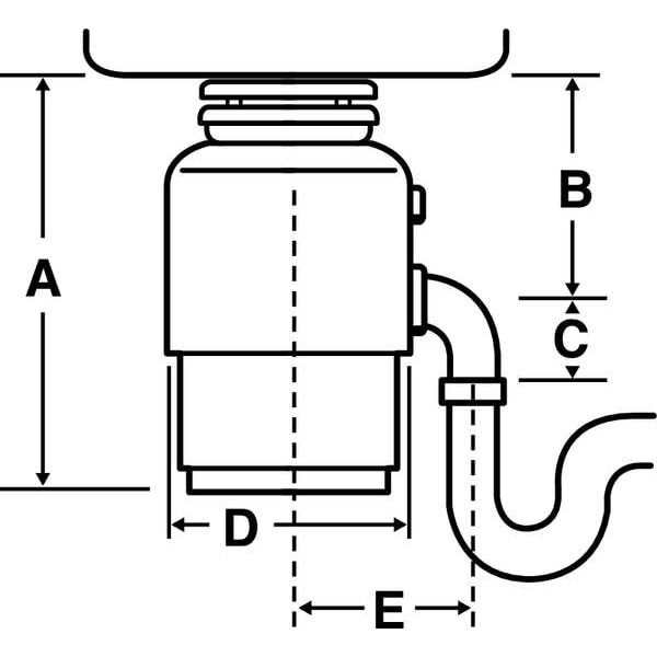 In-Sink-Erator Garbage Disposal, Badger 1, 1/3 HP BADGER 1