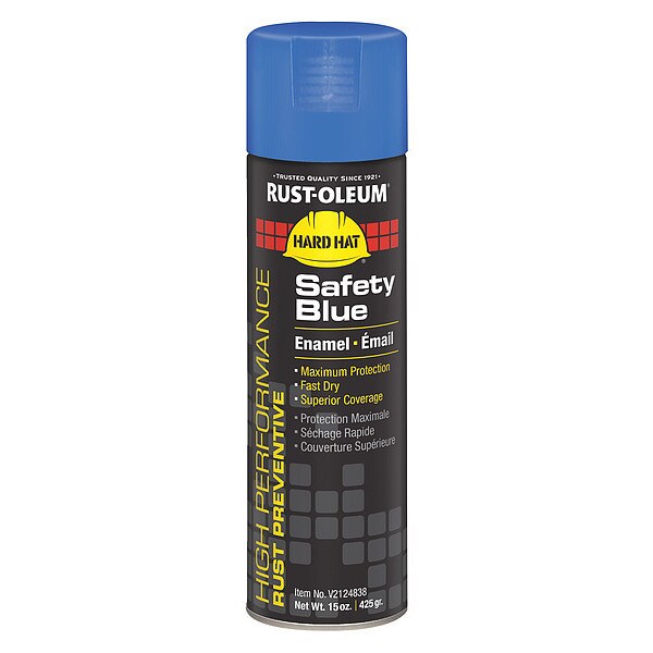 Rust-Oleum Rust Preventative Spray Paint, Safety Blue, Gloss, Solvent ...