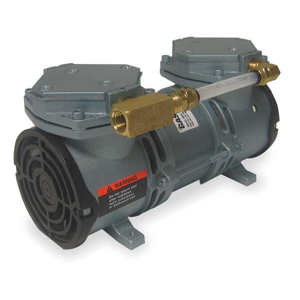 Gast Compressor/Vacuum Pump, 1/8 HP, 60 Hz, 115V MAAP251MB Zoro