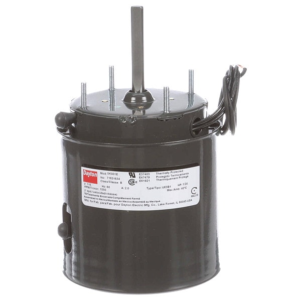 Dayton HVAC Motor, 1/20 HP, 1550 rpm, 115V, 3.3 71631634M | Zoro