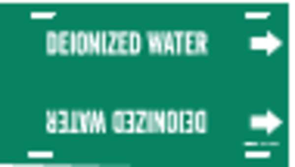 Brady Pipe Marker, Deionized Water, 6to7-7/8 In 4046-F