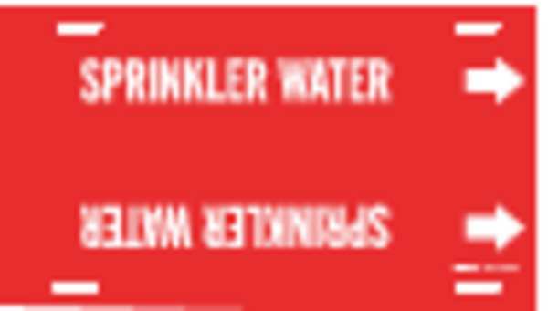 Brady Pipe Marker, Sprinkler Water, R, 10 to15 In 4128-H