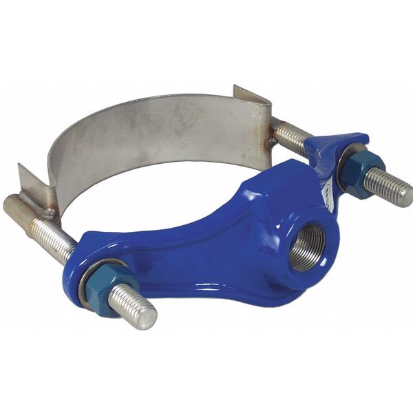 Smith-Blair Repair Clamp, Iron, 4 In Pipe, 1 In Out 31500048009000 CC