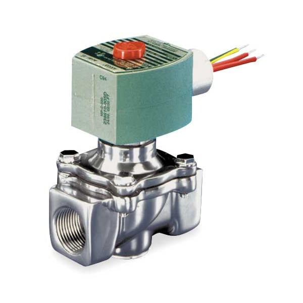 Redhat 120V AC Aluminum Fuel Gas Solenoid Valve with Test Port, Normally Closed, 3/4 in Pipe Size 8040G023