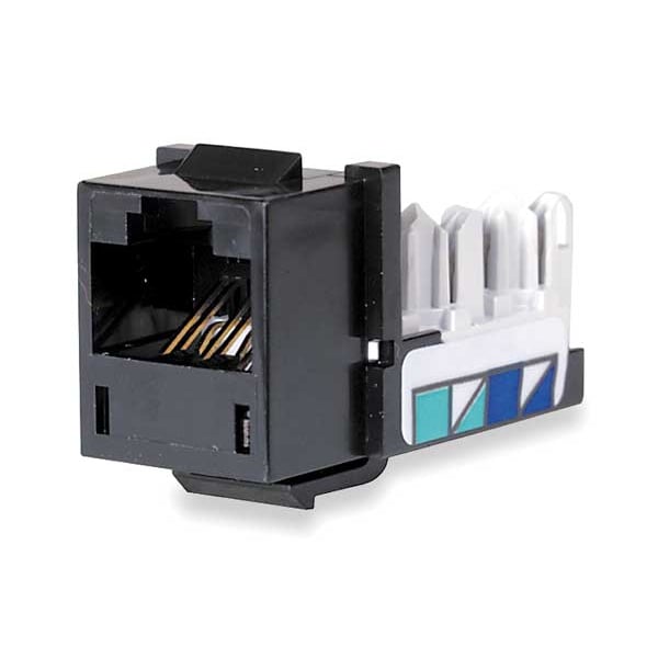 Hubbell Premise Wiring HXJ5EBK $7.19 Jack, Black, Cat5e ... communication wall jack wiring color codes 
