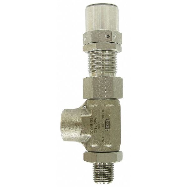 Hoke Adjustable Relief Valve, 1/4 In, 3500 psi HR6032-2MP-FH