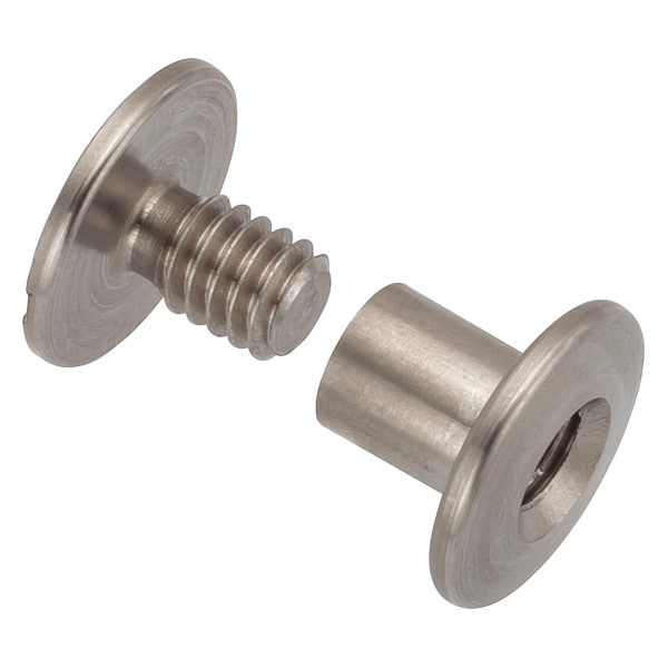 Zoro Select Binding Barrel, #8-32, 1/4 in Brl Lg, 13/64 in Brl Dia