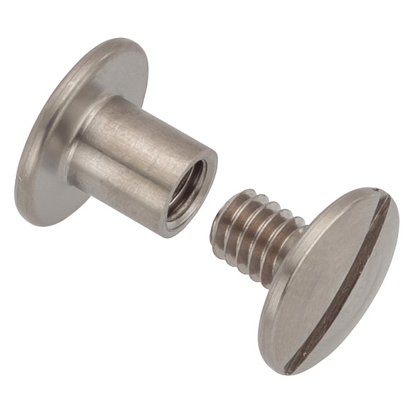 Zoro Select Binding Barrel, #8-32, 1/4 in Brl Lg, 13/64 in Brl Dia