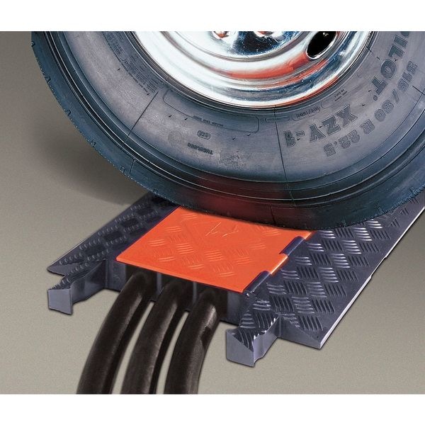 Checkers Cable Protector, Hinged, 3 Channels, 3 ft. GD3X225O/B Zoro