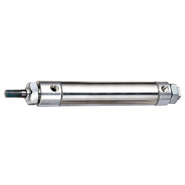 Speedaire Air Cylinder, 2 1/2 in Bore, 4 in Stroke, Round Body Double Acting, Stainless Steel . 5MME5 - main