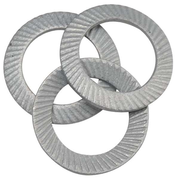 Zoro Select Wedge Lock Washer, For Screw Size M8 Steel, Zinc