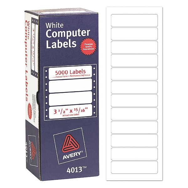 Avery Avery® Continuous Form Computer Labels for PinFed Printers 4013