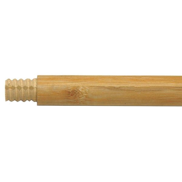 Poplar Wood Broom Handle, Wood, Natural, Threaded, 60" 0360BW Zoro