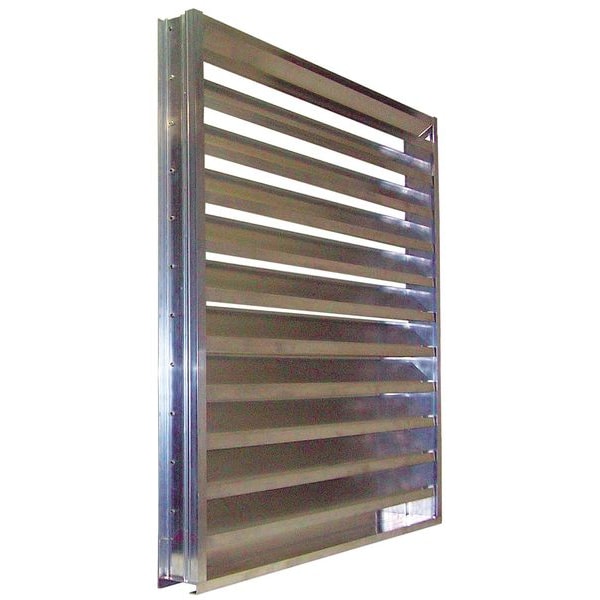 Dayton Drainable Louver, Fixed, 35-1/2 H, Alum 5NKJ4