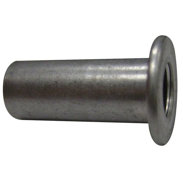 Zoro Select Rivet Nut, 3/8"-16 Thread Size, 0.781 in Flange Dia., 0.938 in L, Aluminum, 20 PK U69316.037.0200