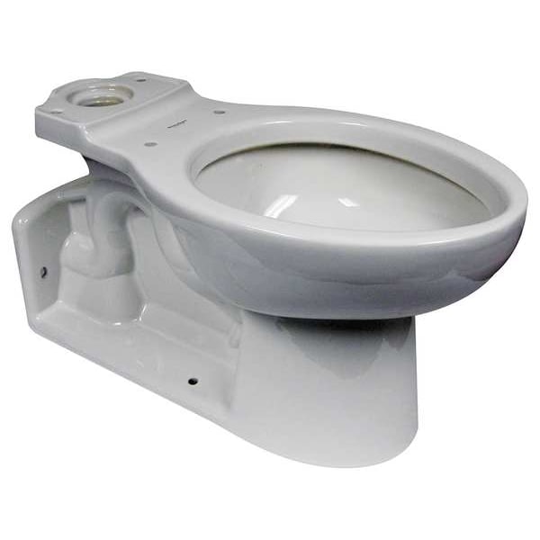 American Standard Toilet Bowl, 1.1 to 1.6 gpf, Pressure Assist Tank, Floor with Back Outlet Mount, Elongated, White 3701001.020