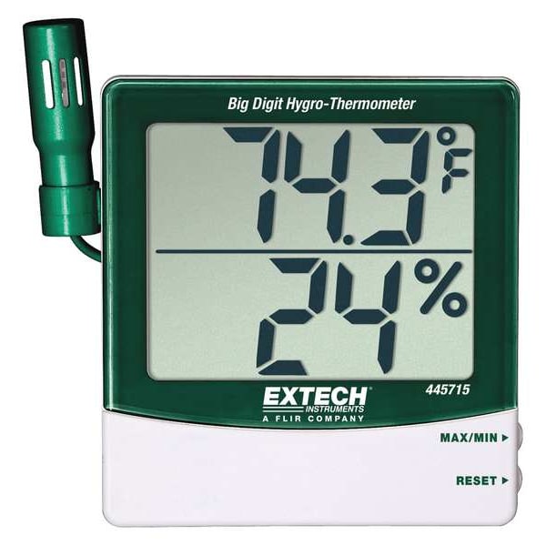 Extech Digital Hygrometer, Remote Probe 445715 Zoro