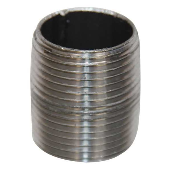 Zoro Select Pipe Nipple Fro Schedule 40, 3/8 in Nominal Pipe