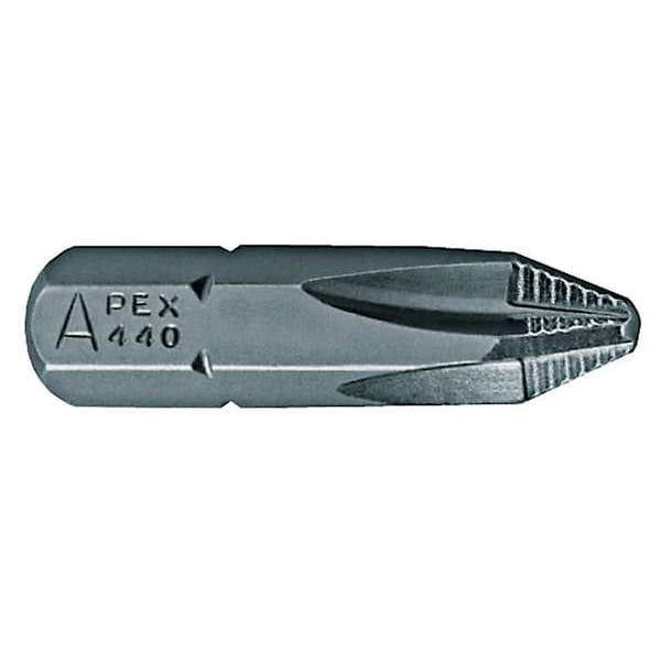 Apex Tool Group Torsion Bit, SAE, 1/4", Hex, #2, 1", PK5 440-2-ACR2X-5PK