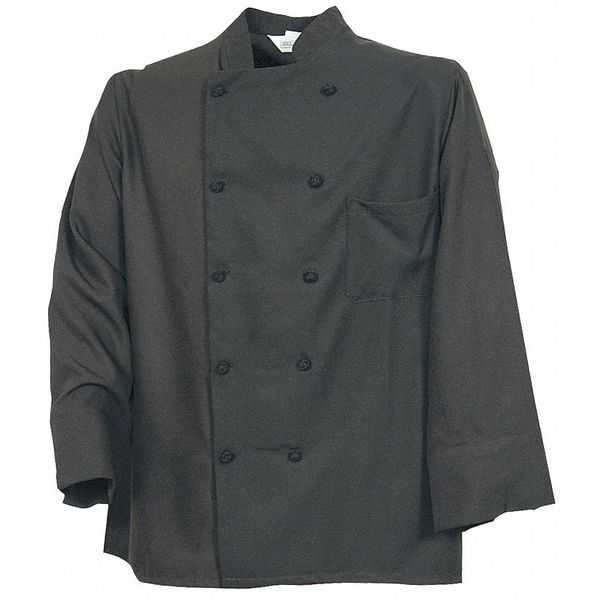 Fashion Seal Unisex Chef Coat, L, Black 3027 L