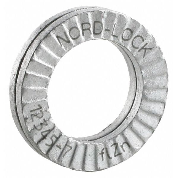 Nord-Lock Wedge Lock Washer, For Screw Size M12 Steel, Advanced Corrosion Resistance Finish, 200 PK 1262