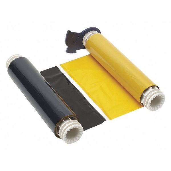 Brady Ribbon Cartridge, 8-3/4" W, 200 ft. L, Black/Yellow 13526