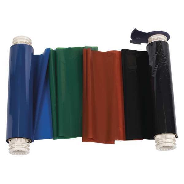 Brady Ribbon Cartridge, 8-3/4" W, 200 ft. L, Black/Blue/Green/Red 13534