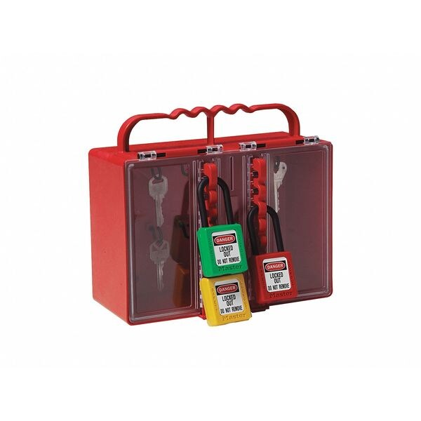 Brady Group Lockout Box, 8 Locks Max, Red 50938 | Zoro