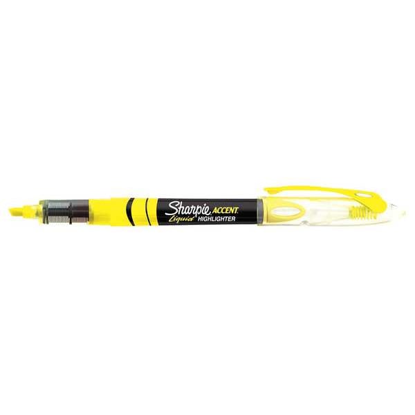 Sharpie Liquid Highlighter, Chisel Tip Yellow PK12 (1754463) Zoro
