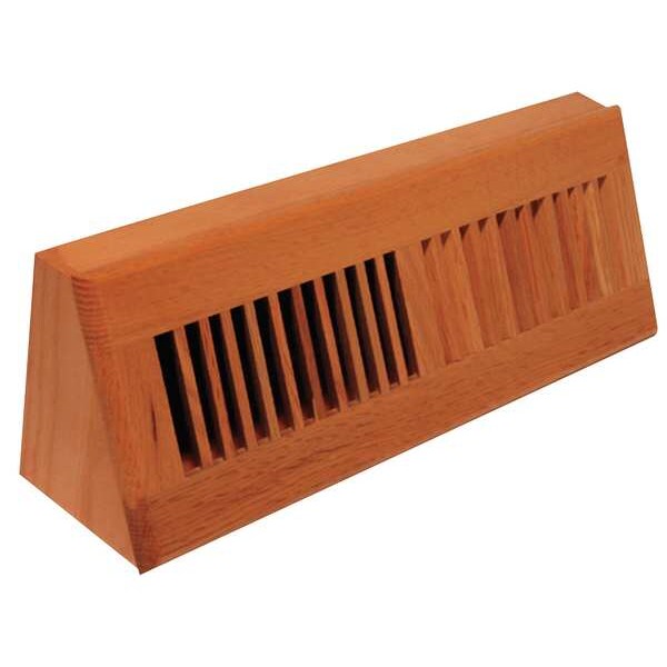 Decor Grates Baseboard Register, 4.625 X 15, Lacquered Natural, Oak ...