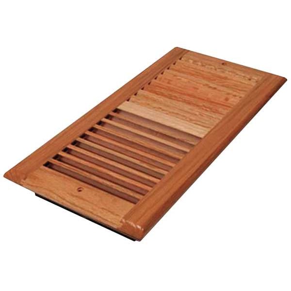 Decor Grates Sidewall/Ceiling Register, 6 X 12, Lacquered Natural, Oak Wood WL612W-N